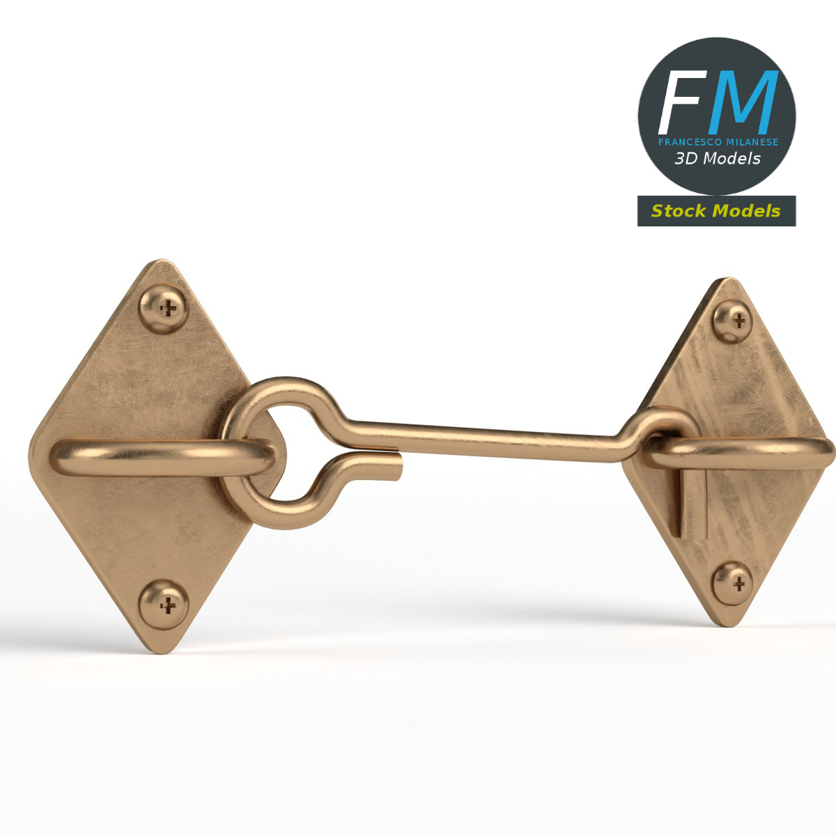 3D-Modell - Einfacher Türhakenverschluss - 04