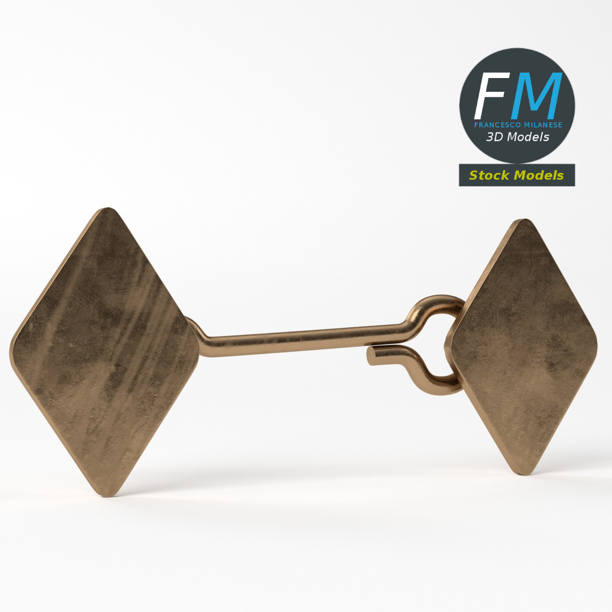 3D-Modell - Einfacher Türhakenverschluss - 05