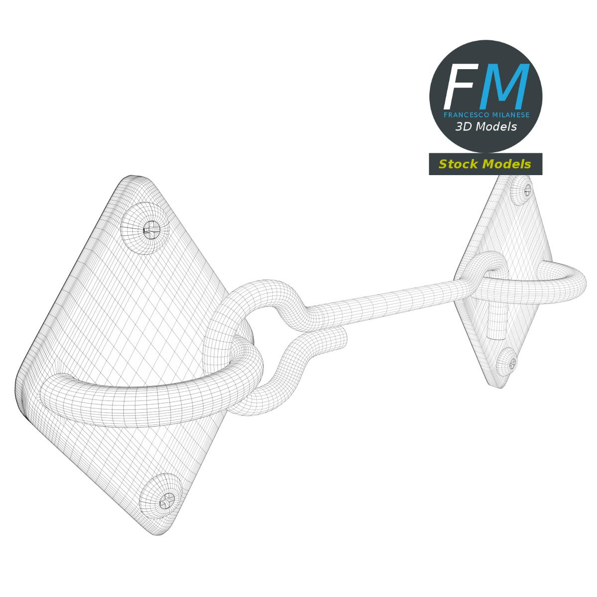 3D-Modell - Einfacher Türhakenverschluss - 07