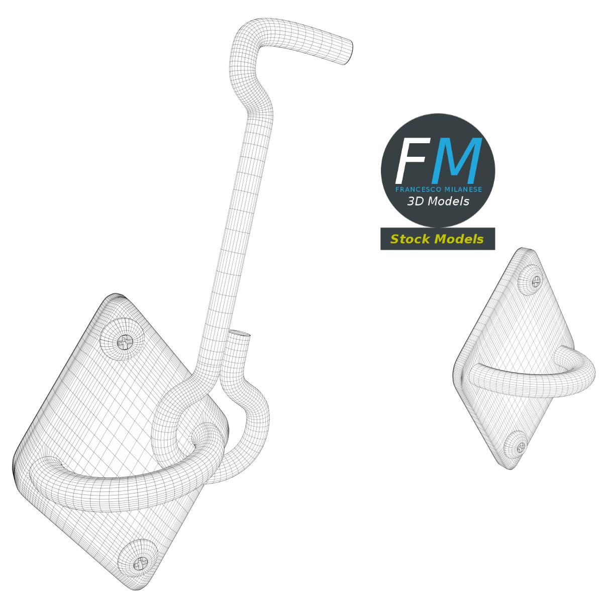 3D-Modell - Einfacher Türhakenverschluss - 08