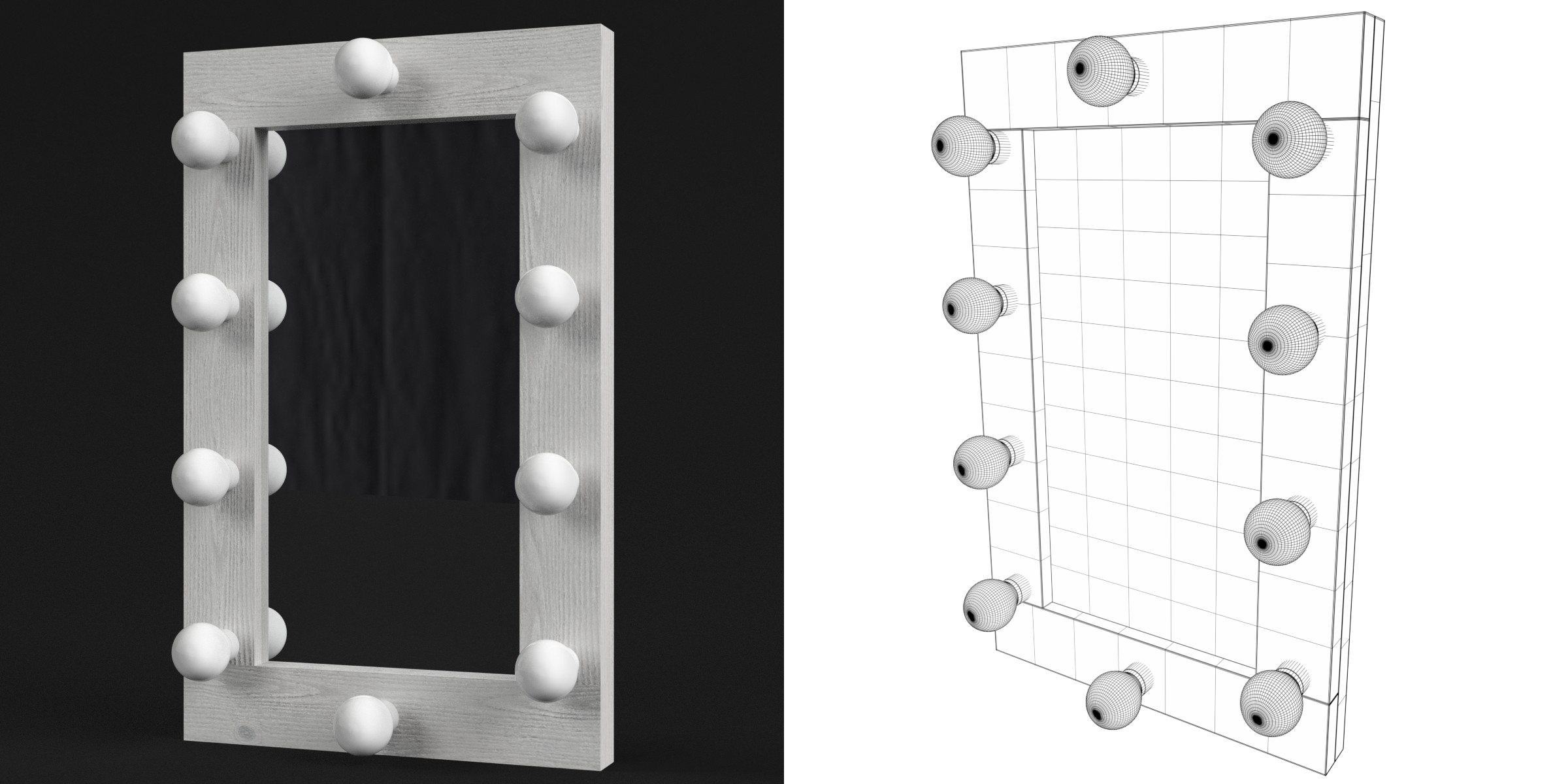 3D-Modell - Einfacher Schminkspiegel
