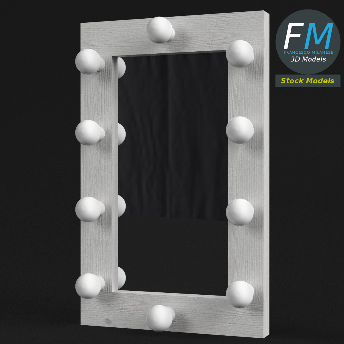 3D-Modell - Einfacher Schminkspiegel - 01