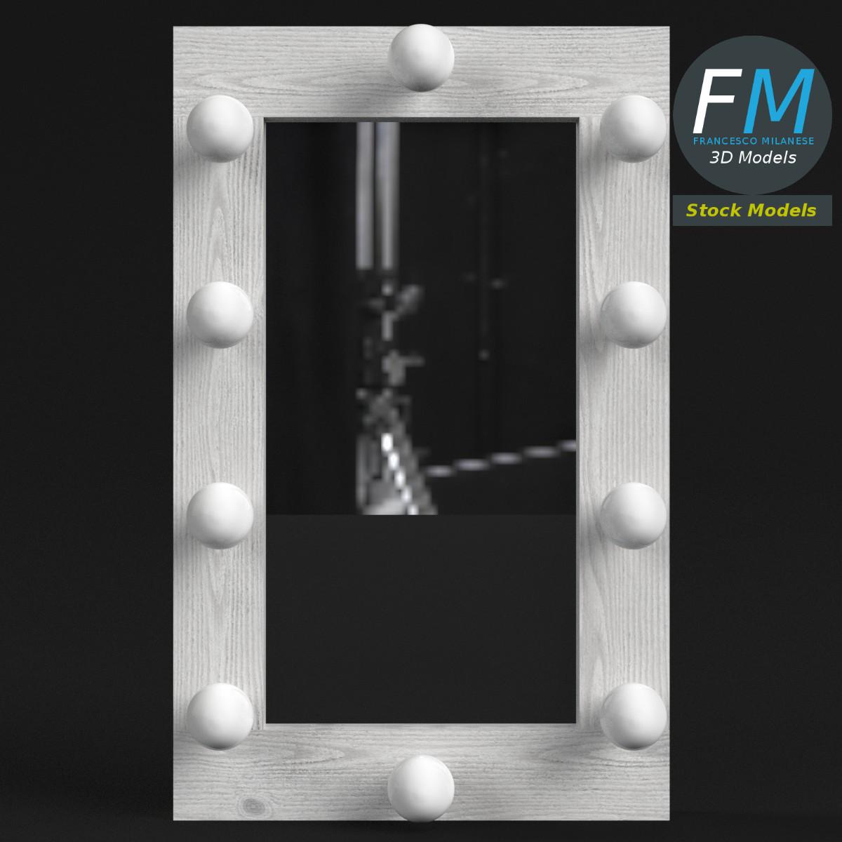 3D-Modell - Einfacher Schminkspiegel - 03
