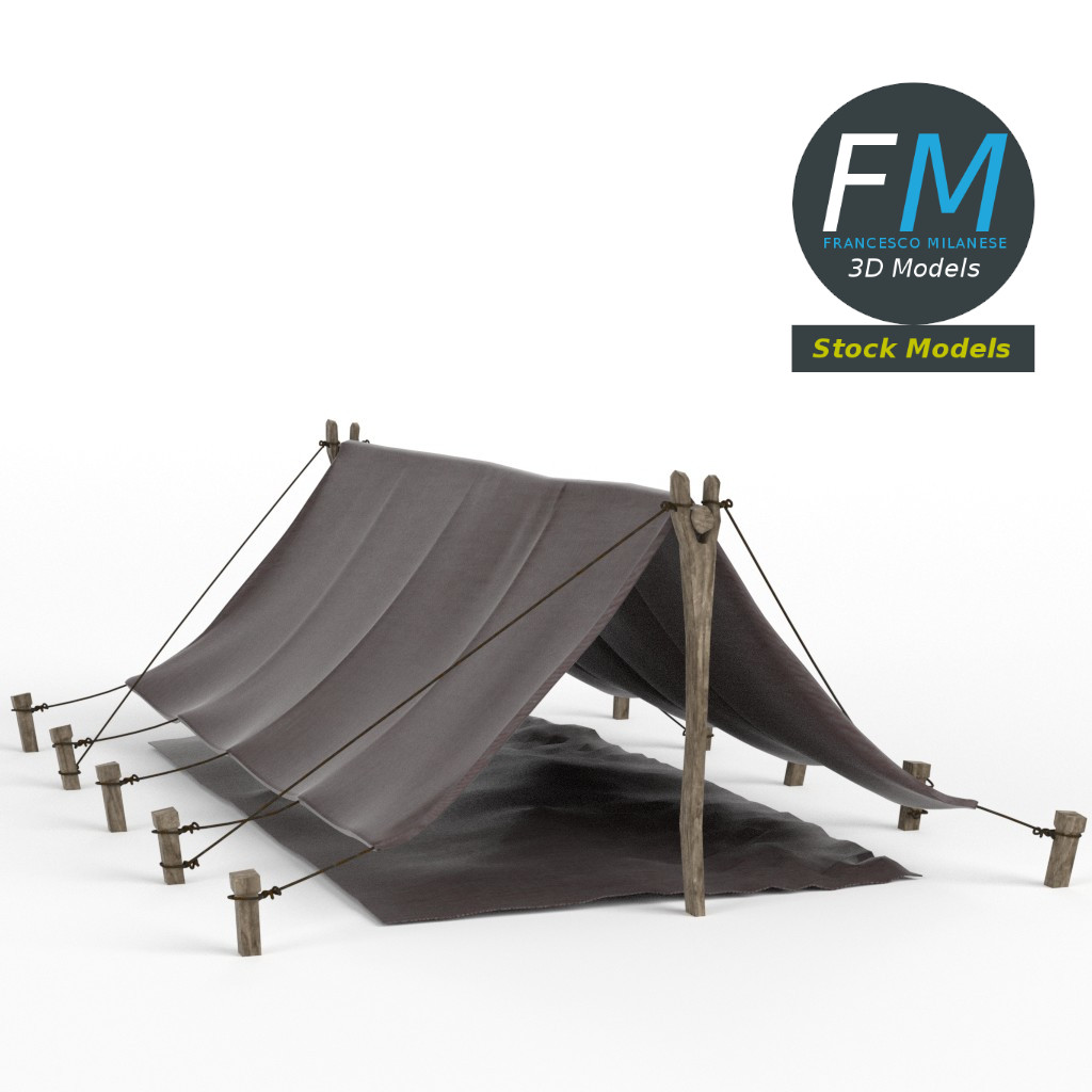 3D-Modell - Einfaches Firstzelt - 01