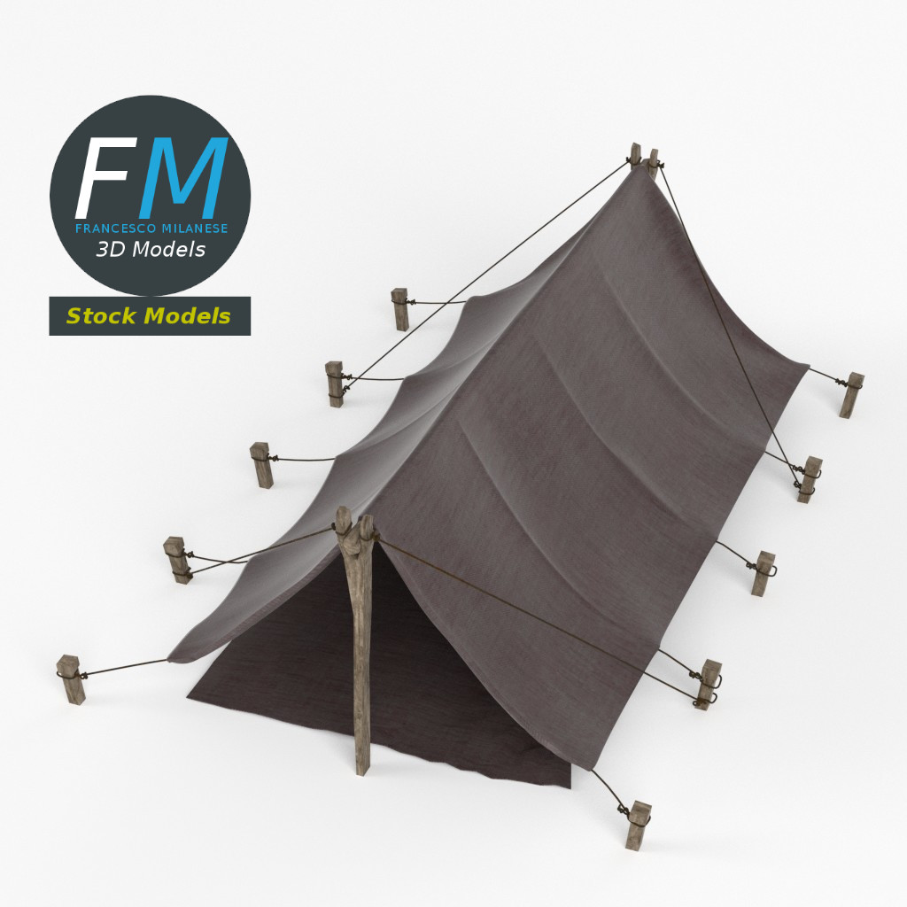 3D-Modell - Einfaches Firstzelt - 02