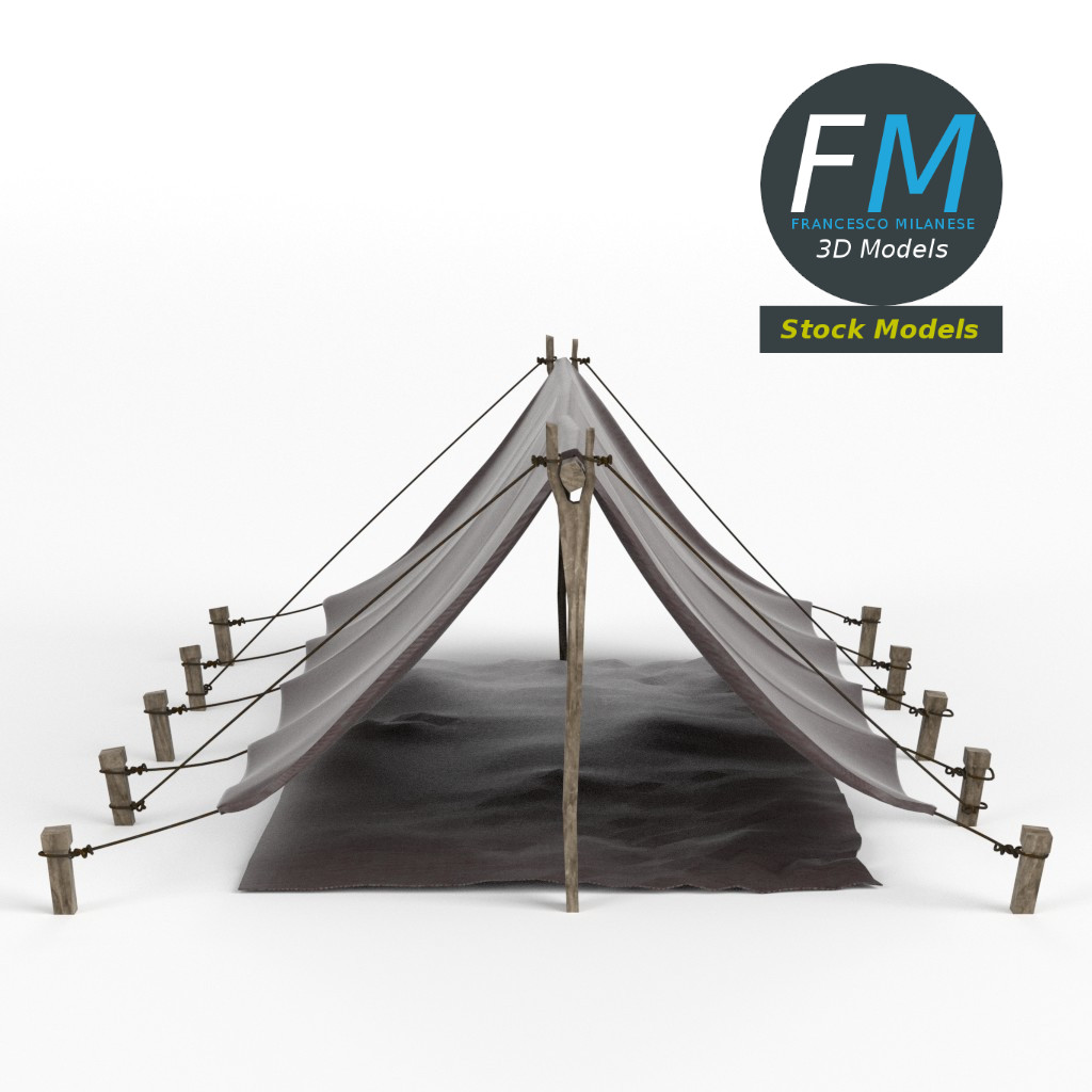 3D-Modell - Einfaches Firstzelt - 03