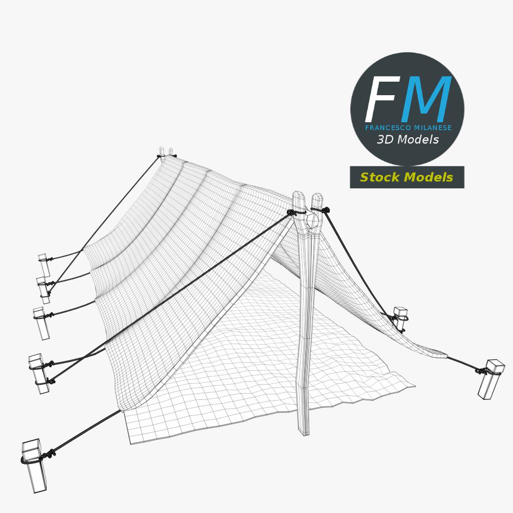3D-Modell - Einfaches Firstzelt - 07