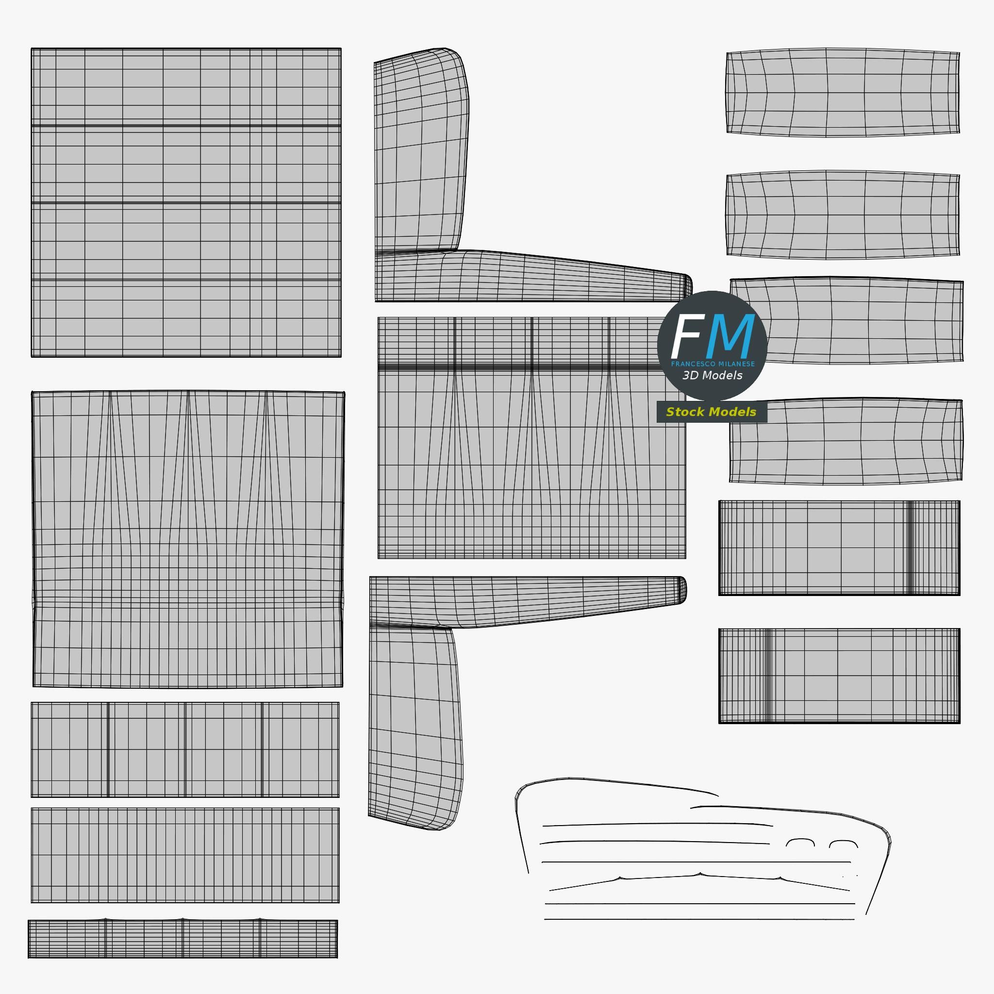 3D-Modell - Einsitzige Diner-Sitzbank - 11 3D-Modell - Einsitzige Diner-Sitzbank - 11