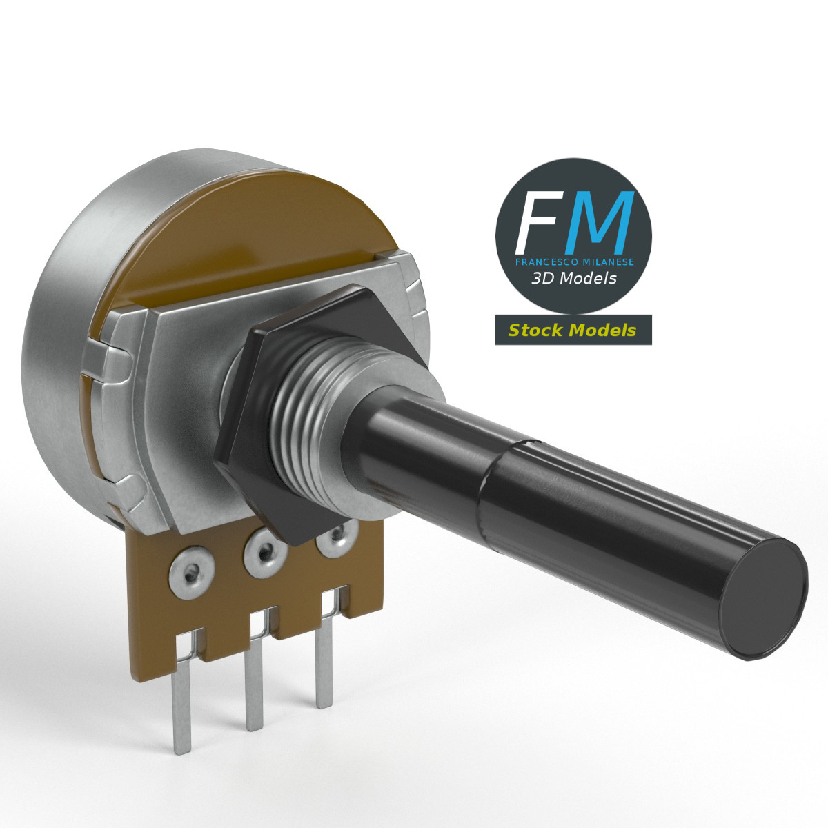 3D-Modell - Einfach-Drehpotentiometer - 01