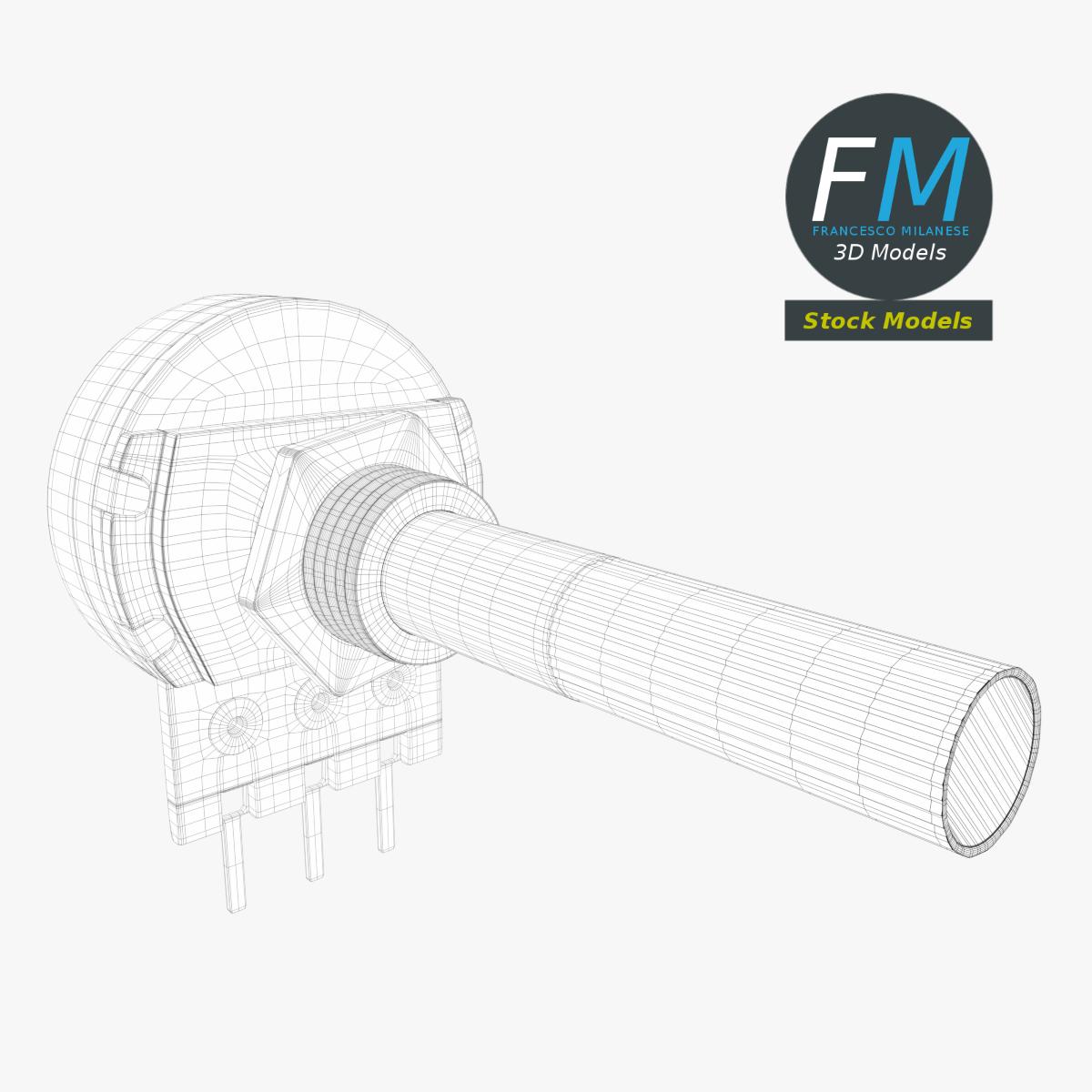 3D-Modell - Einfach-Drehpotentiometer - 07