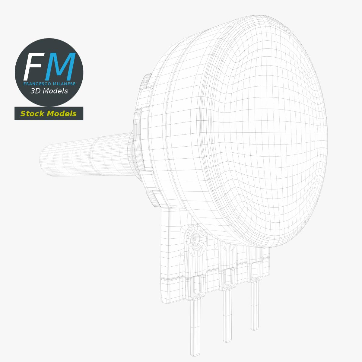 3D-Modell - Einfach-Drehpotentiometer - 08