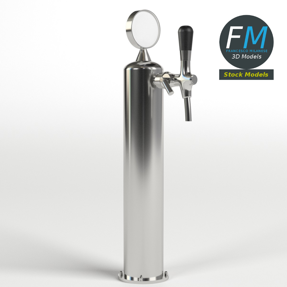 3D-Modell - Einzelner Bierzapfhahn - 01