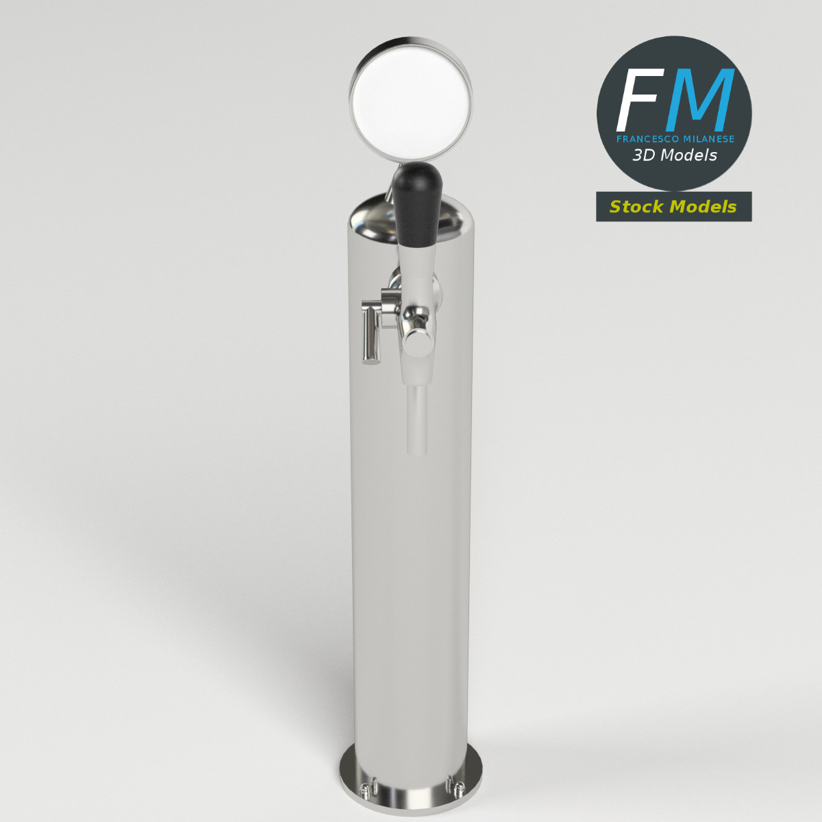 3D-Modell - Einzelner Bierzapfhahn - 02