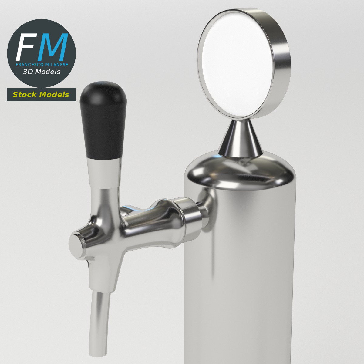 3D-Modell - Einzelner Bierzapfhahn - 05