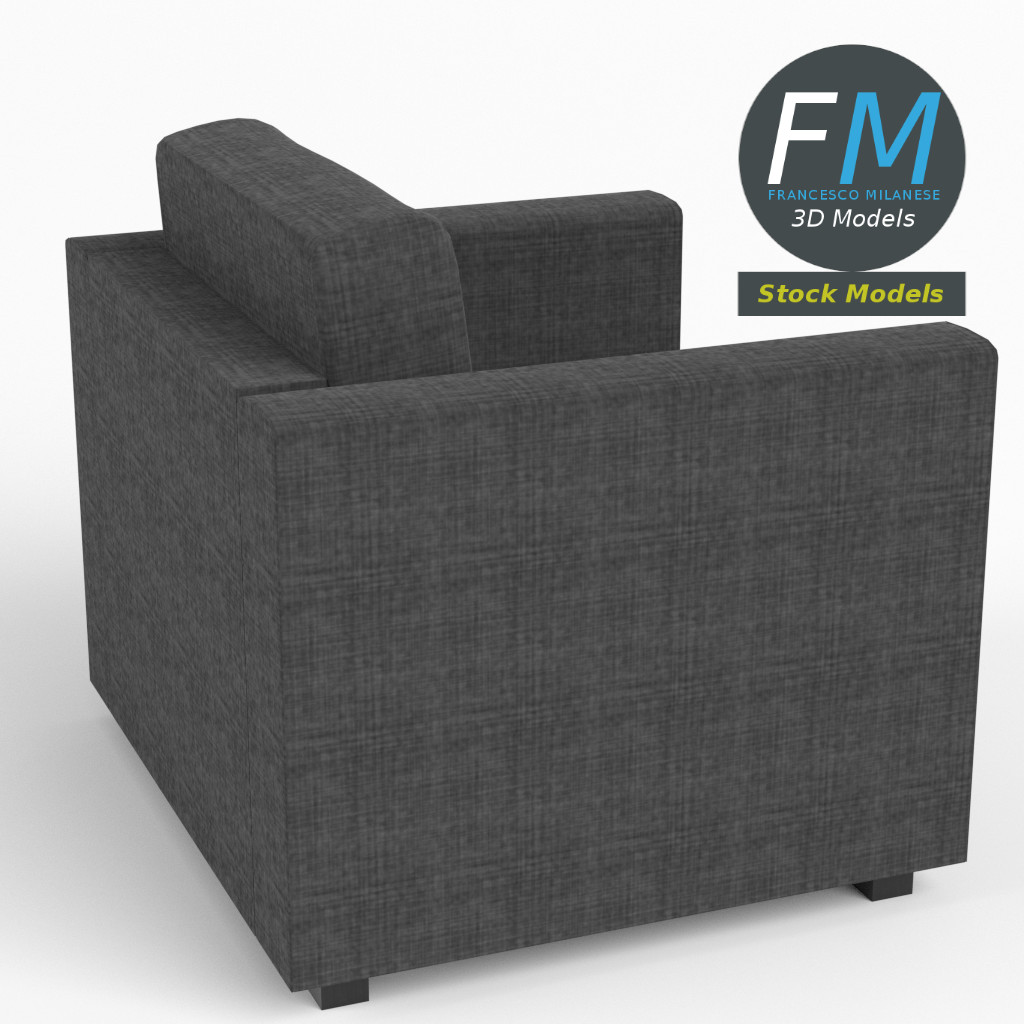 3D-Modell - Einsitzer-Sofa - 04