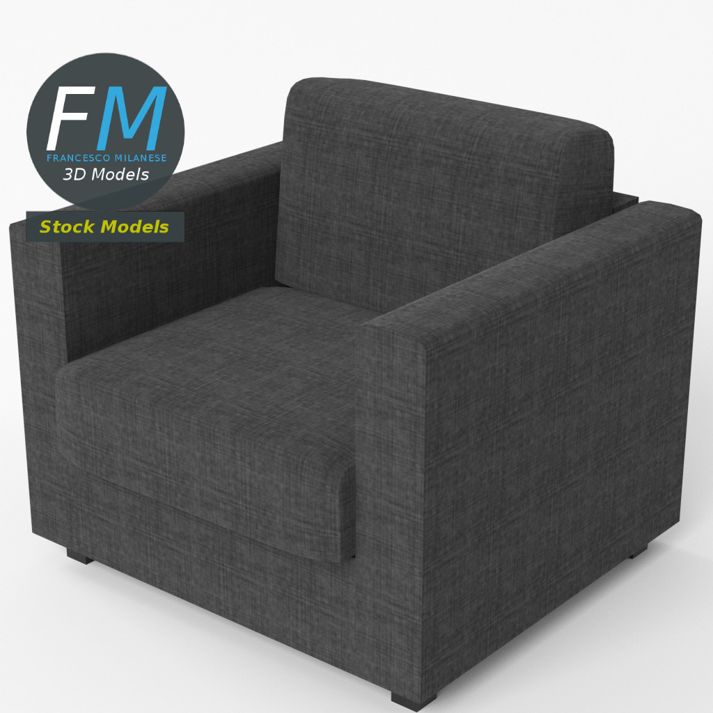 3D-Modell - Einsitzer-Sofa - 05