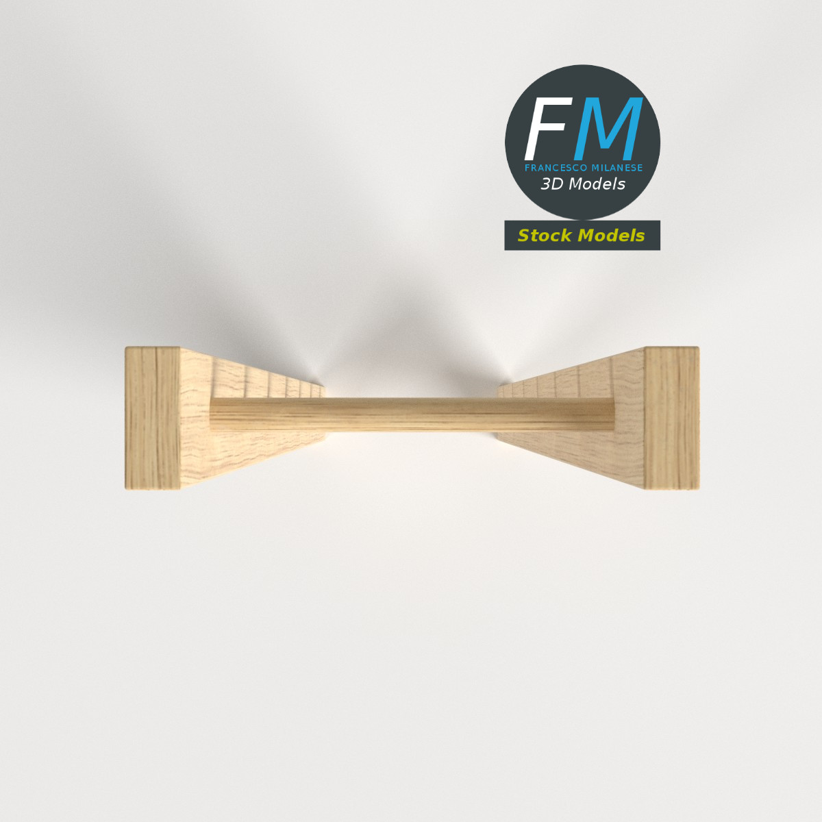 3D-Modell - Gerade Holzleiter - 06