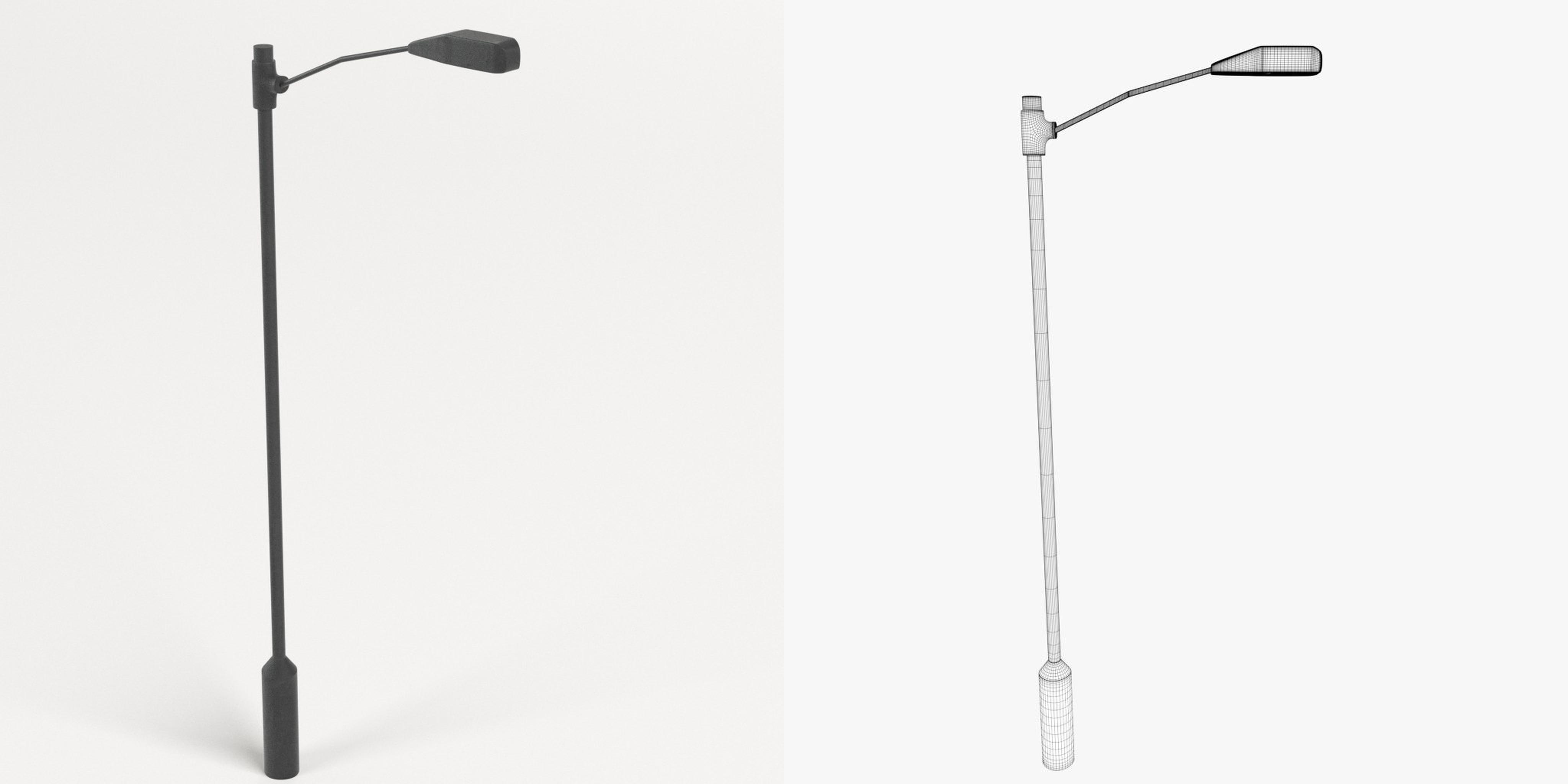 3D-Modell - Einzelne Straßenlaterne