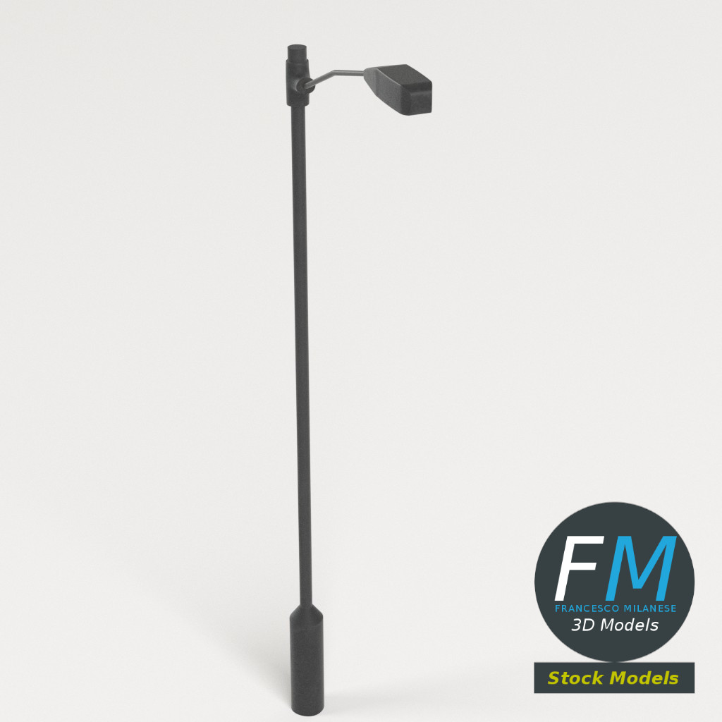 3D-Modell - Einzelne Straßenlaterne - 02