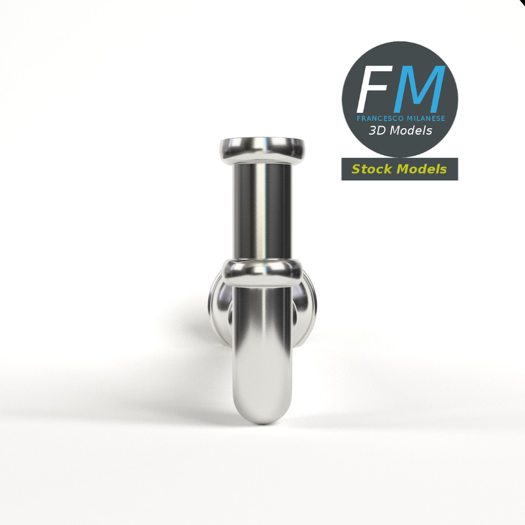 3D-Modell - Waschbecken-Siphon - 04
