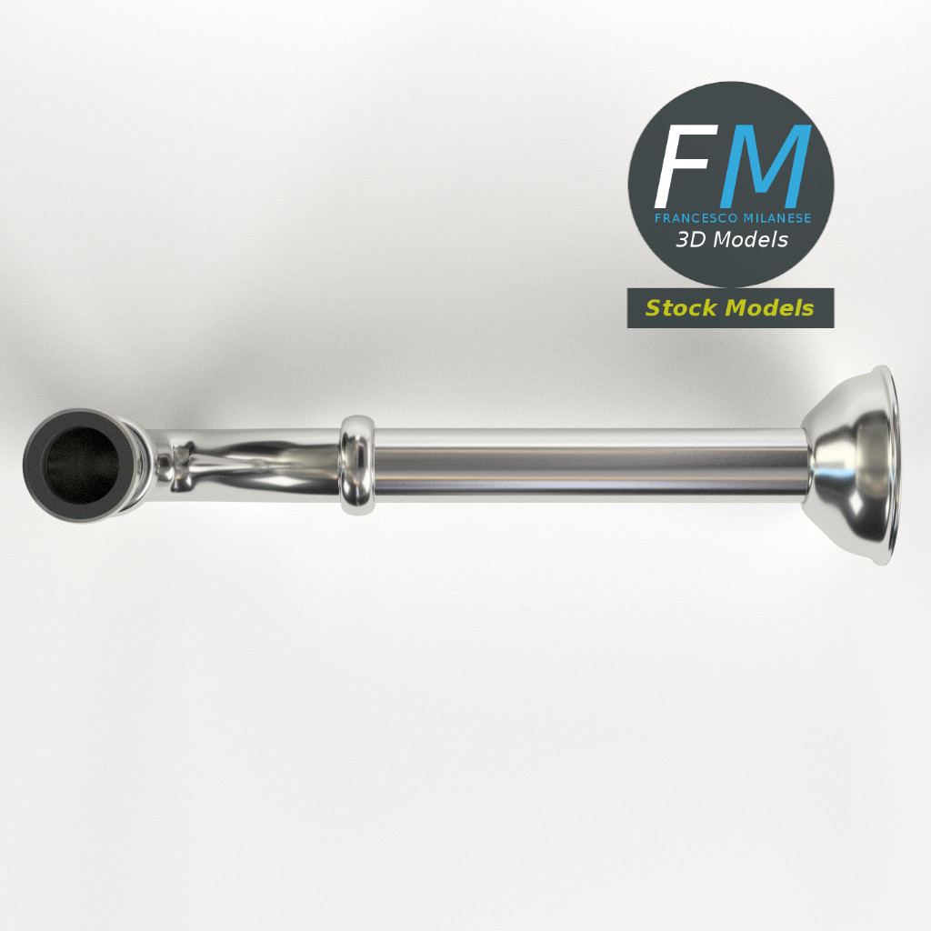 3D-Modell - Waschbecken-Siphon - 06
