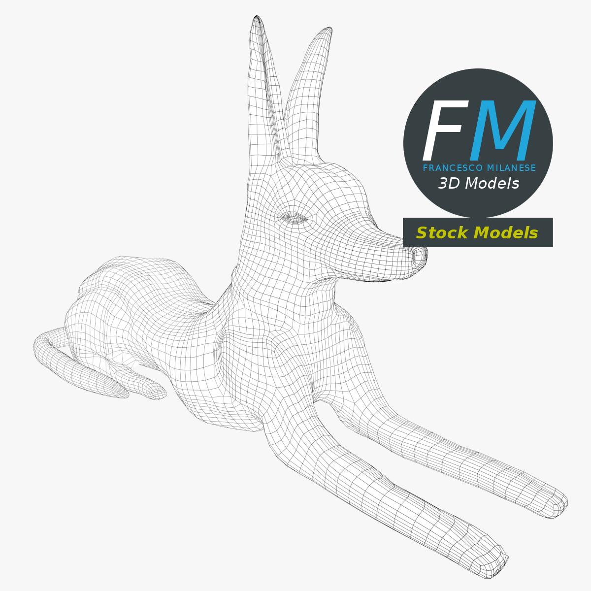 3D-Modell - Sitzende Anubis-Statue - 07