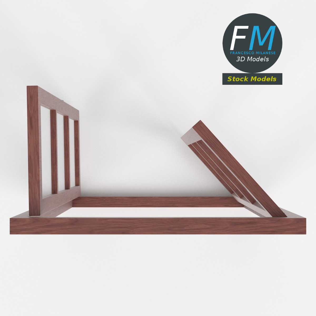 3D-Modell - Doppelfenster mit Sechs Feldern - 06