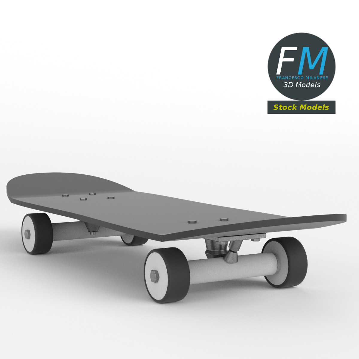 3D-Modell - Skateboard - 01