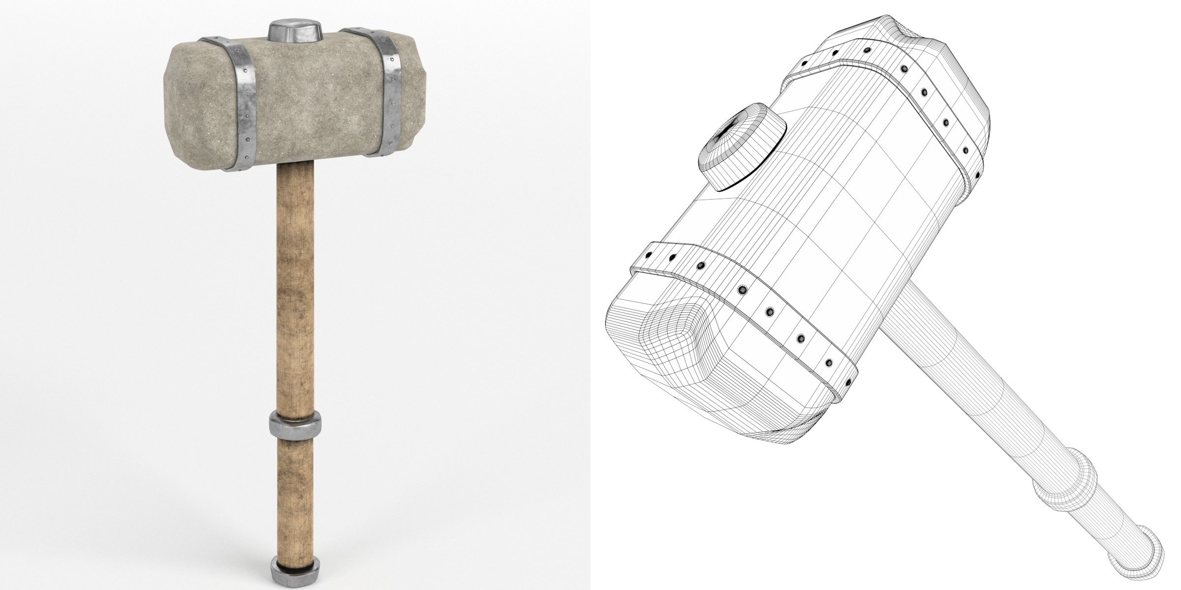 3D-Modell - Schwerer Vorschlaghammer