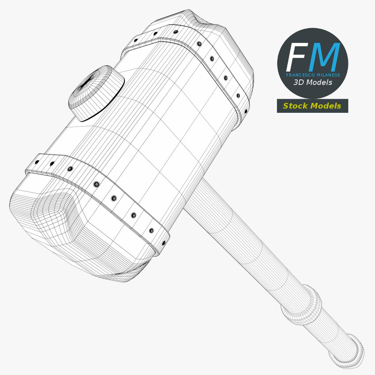 3D-Modell - Schwerer Vorschlaghammer - 07