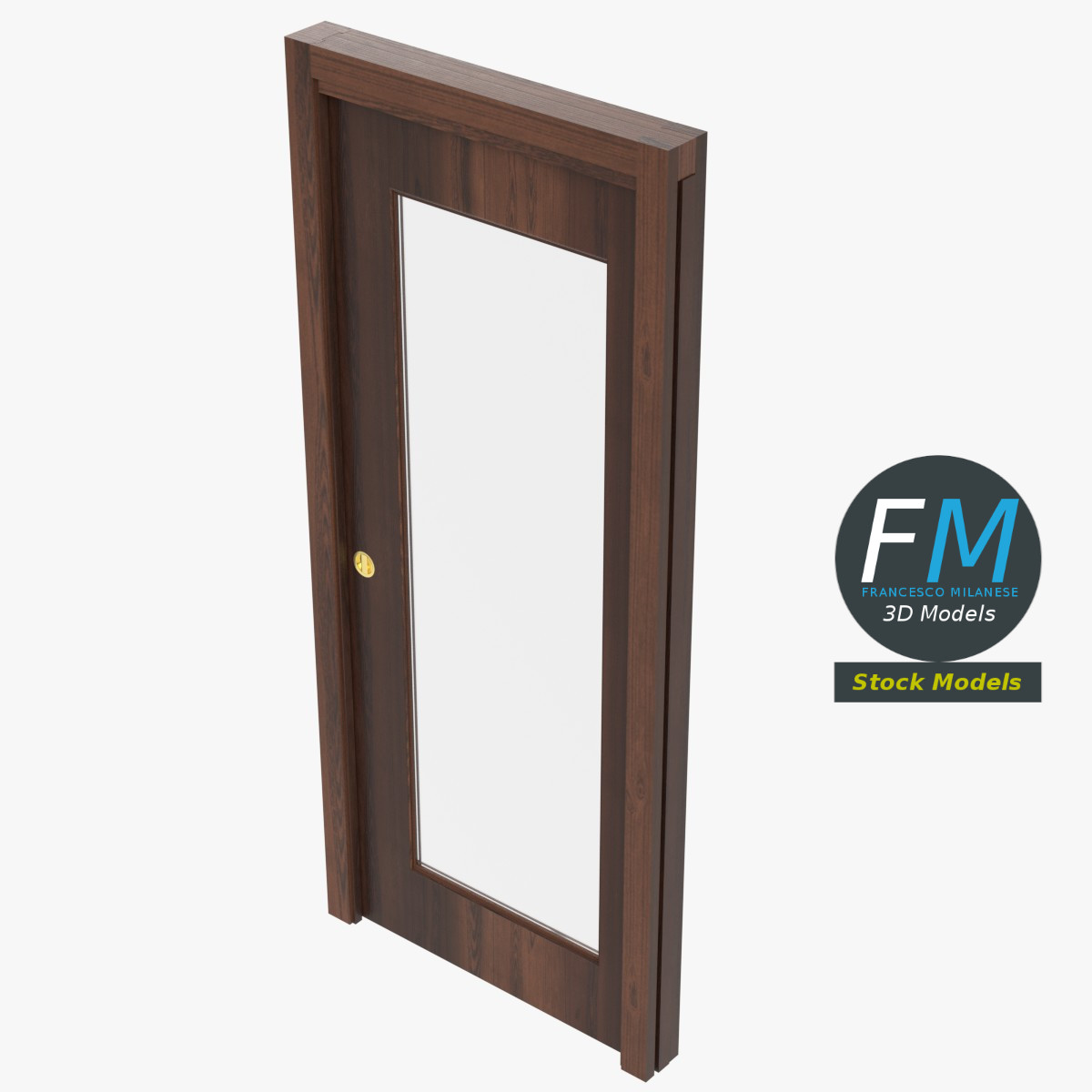 3D-Modell - Glasschiebetür - 02