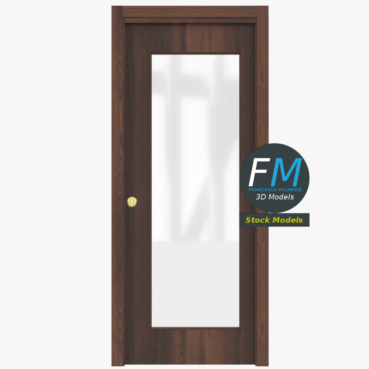 3D-Modell - Glasschiebetür - 03