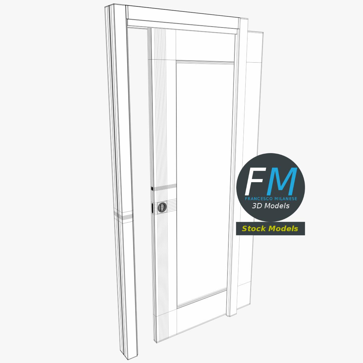 3D-Modell - Glasschiebetür - 07