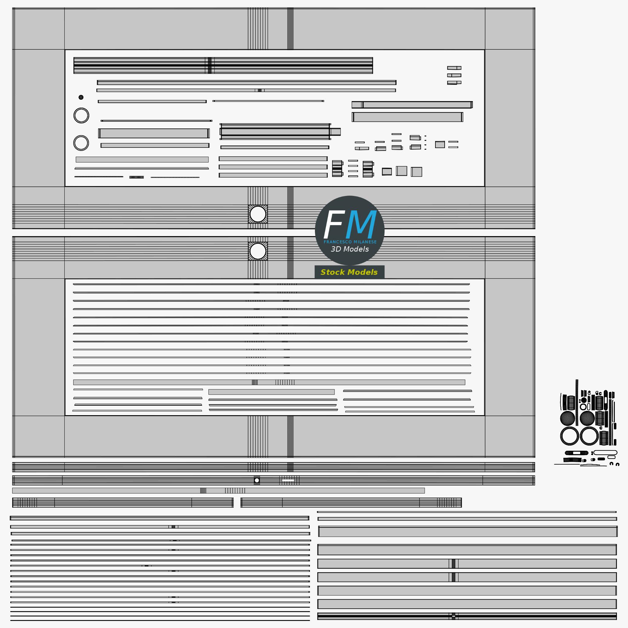 3D-Modell - Glasschiebetür - 11