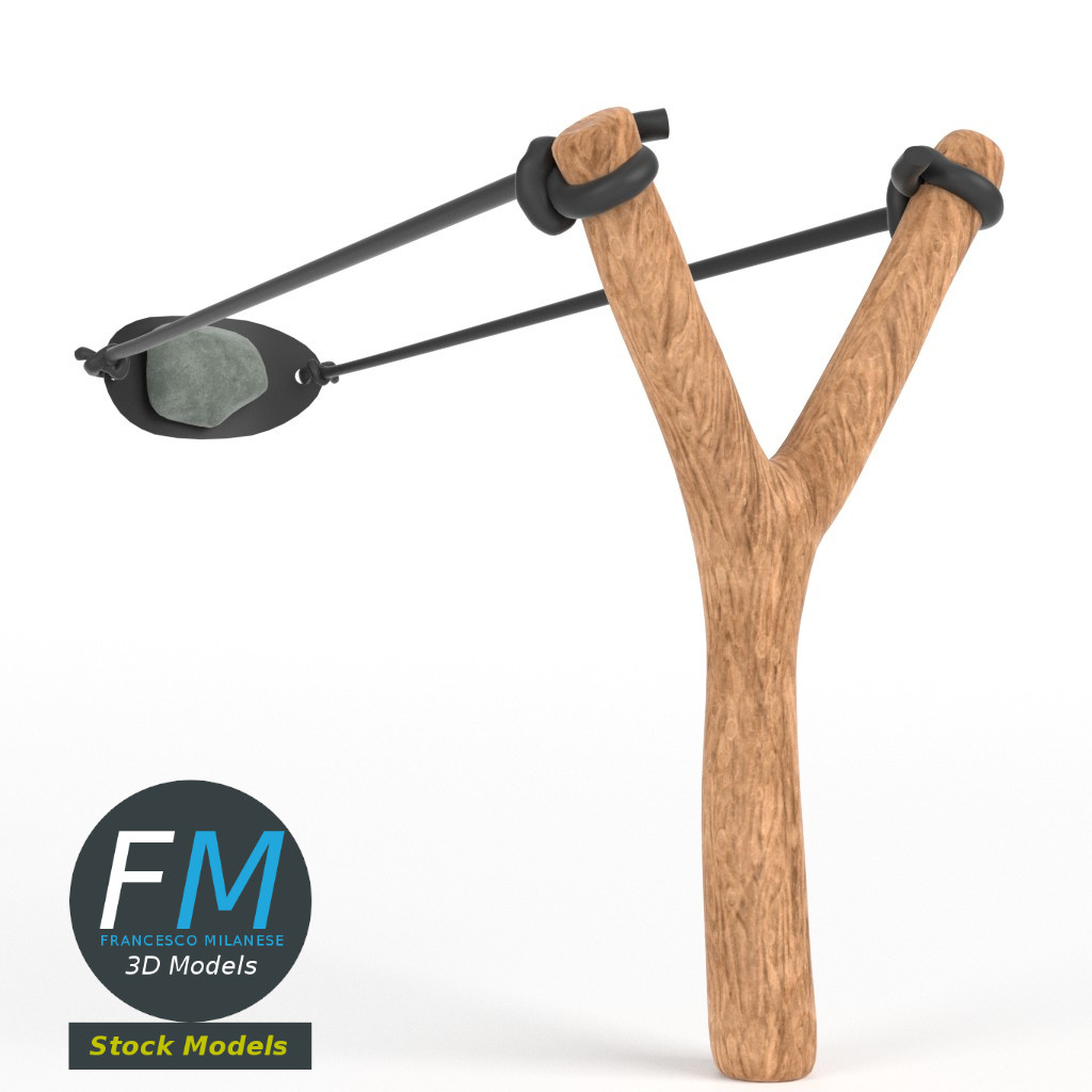 3D-Modell - Steinschleuder - 01