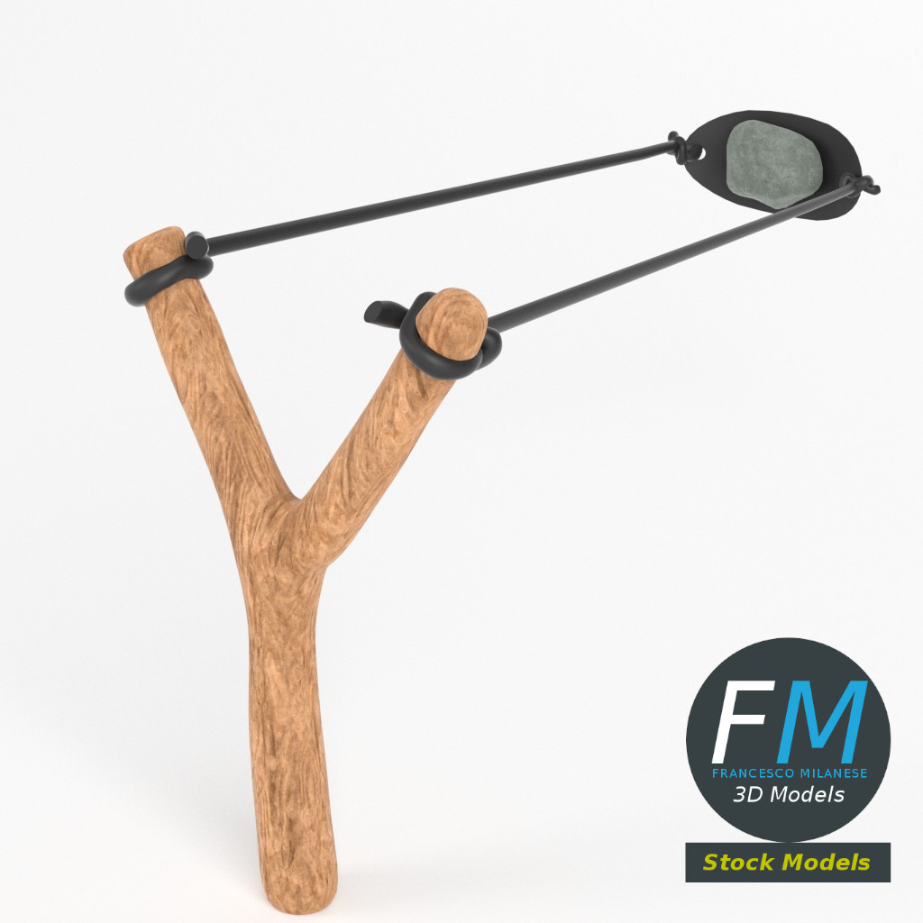 3D-Modell - Steinschleuder - 02