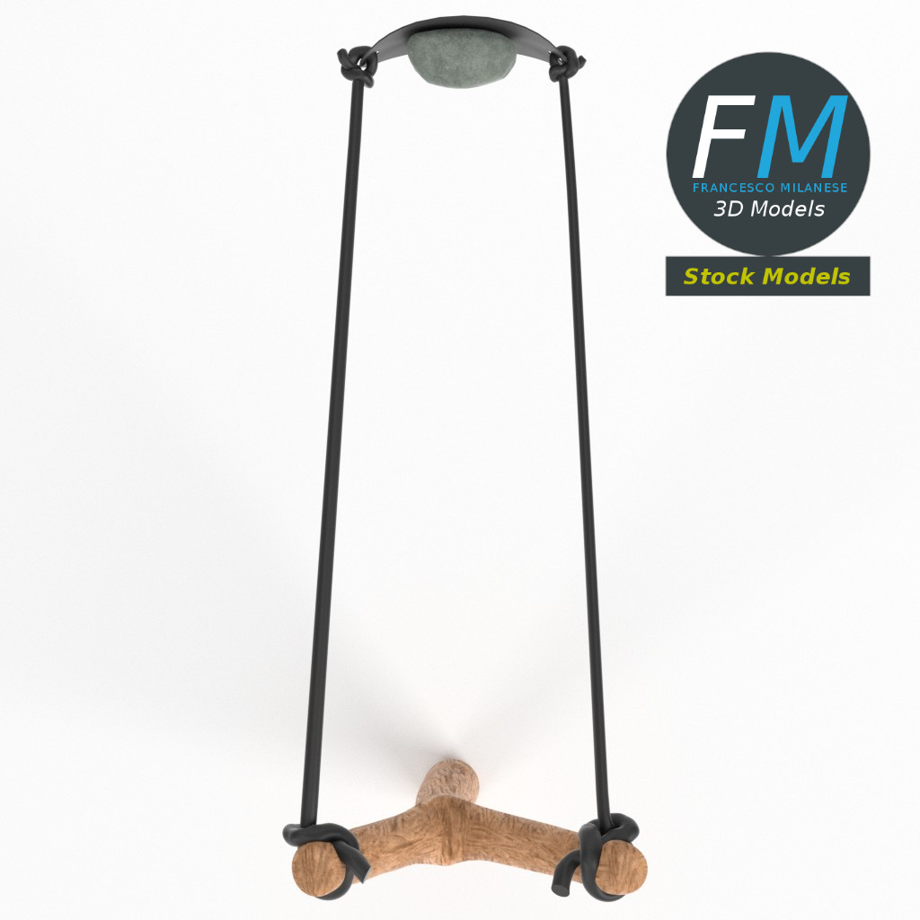 3D-Modell - Steinschleuder - 06