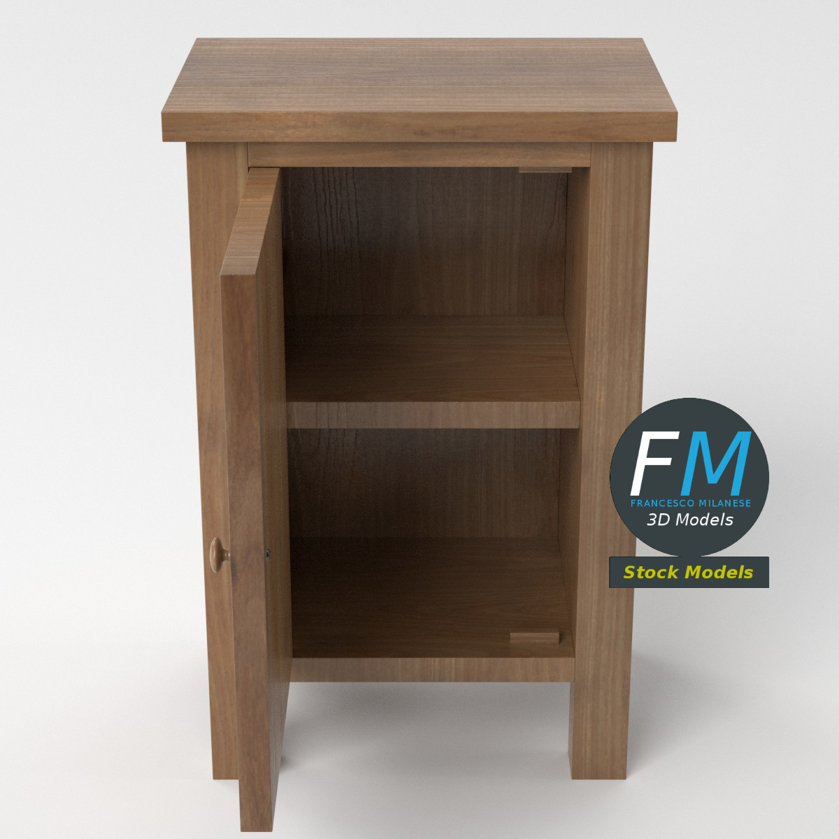 3D-Modell - Kleiner eintüriger Schrank - 05