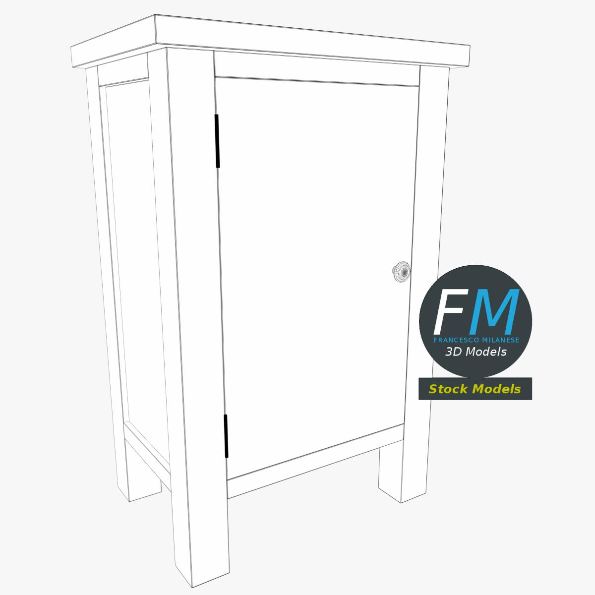 3D-Modell - Kleiner eintüriger Schrank - 07