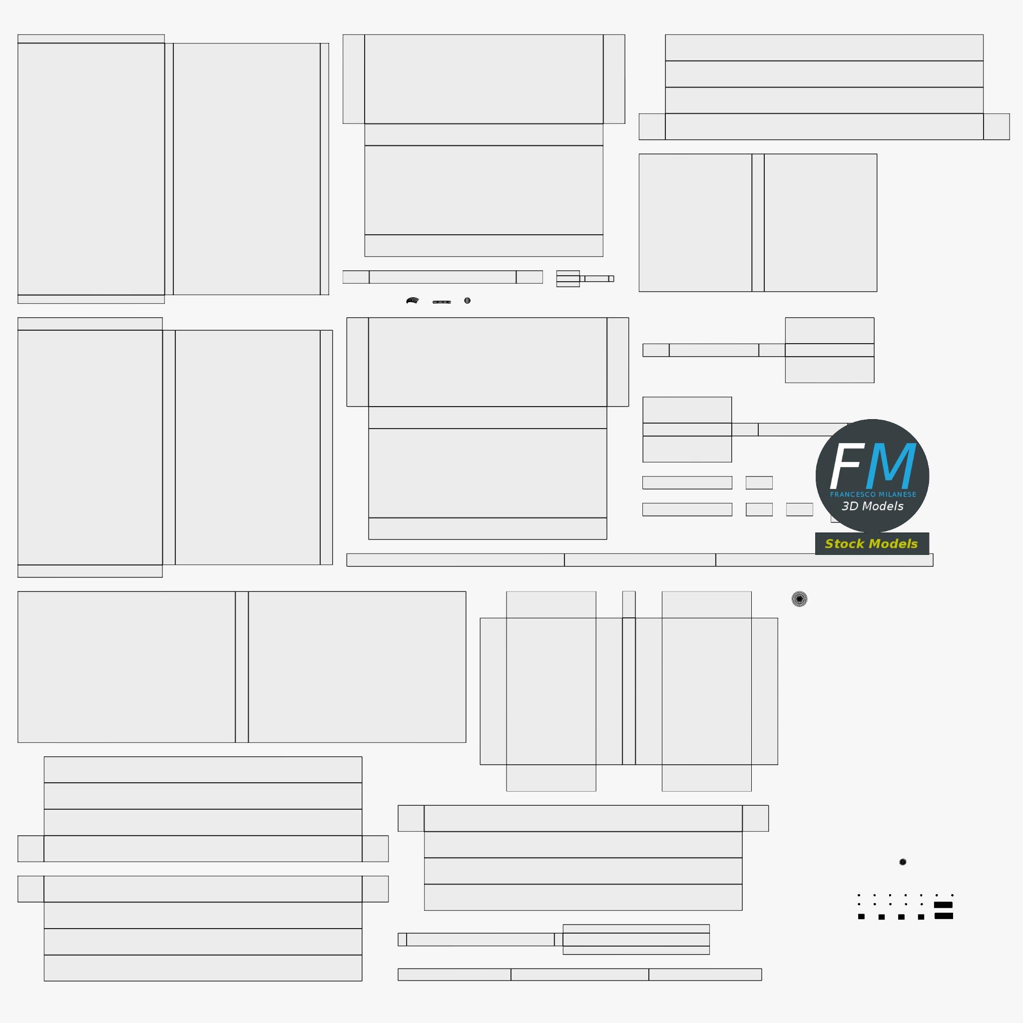 3D-Modell - Kleiner eintüriger Schrank - 11 3D-Modell - Kleiner eintüriger Schrank - 11