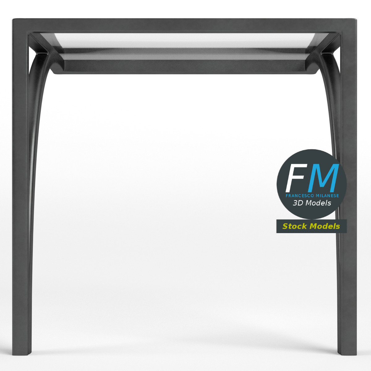 3D-Modell - Kleines Metallvordach - 04