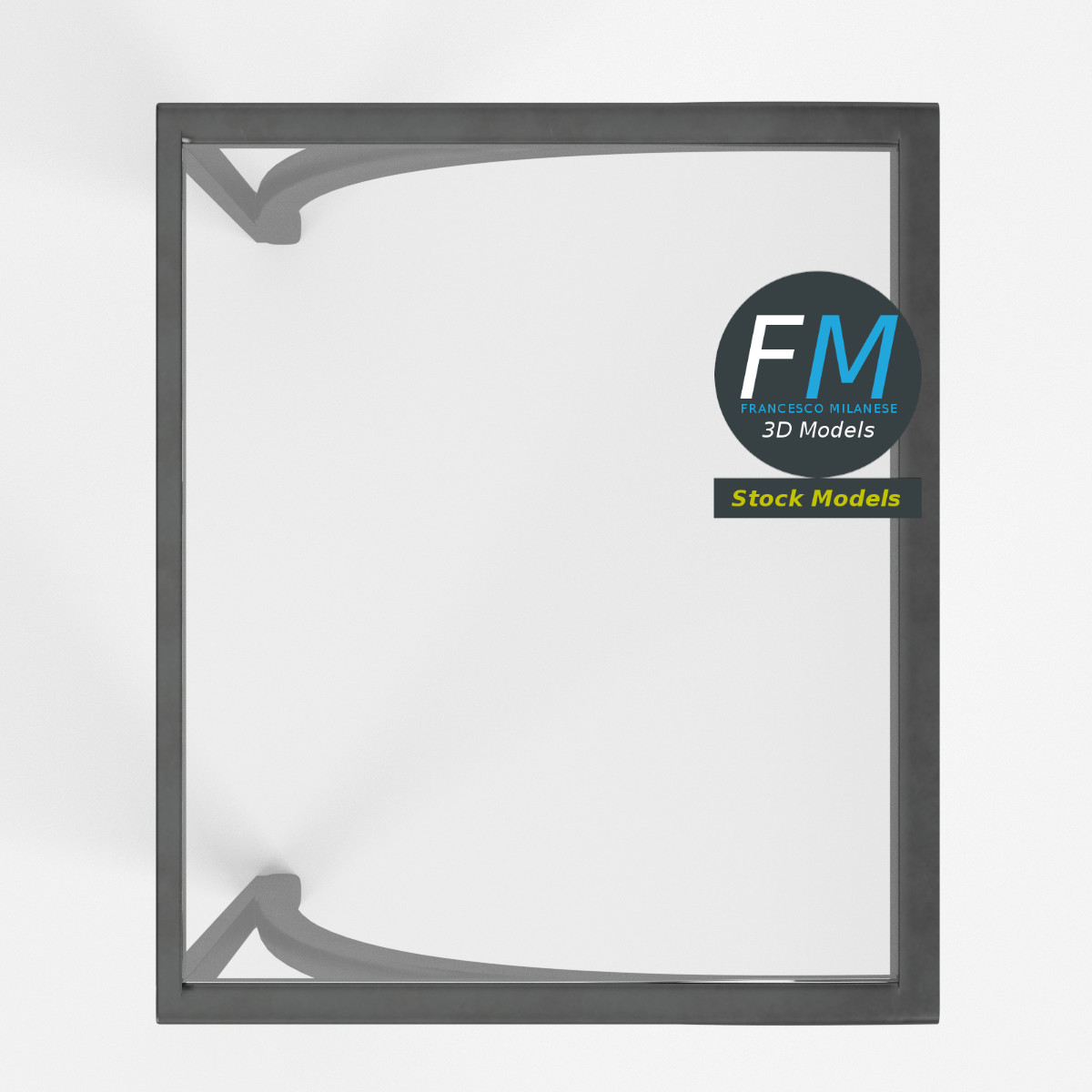 3D-Modell - Kleines Metallvordach - 06