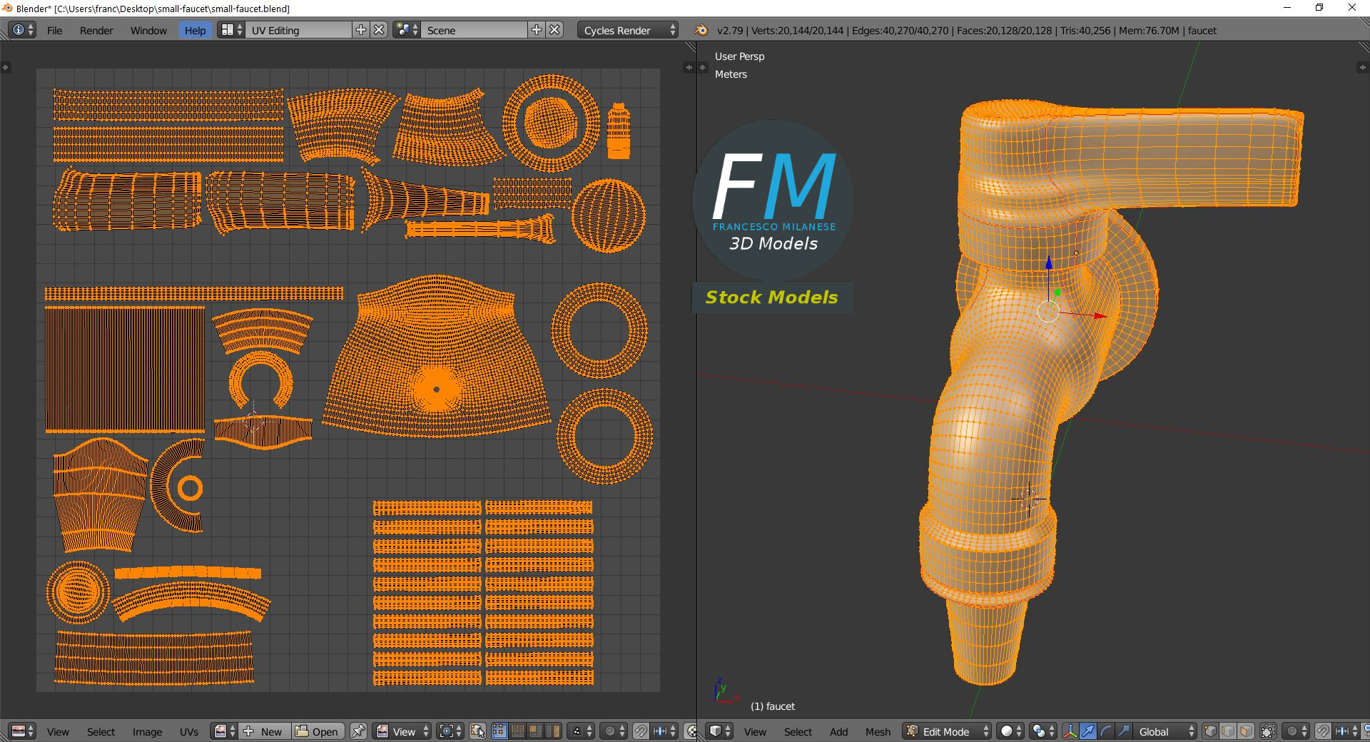 3D-Modell - Kleiner Wasserhahn - 10