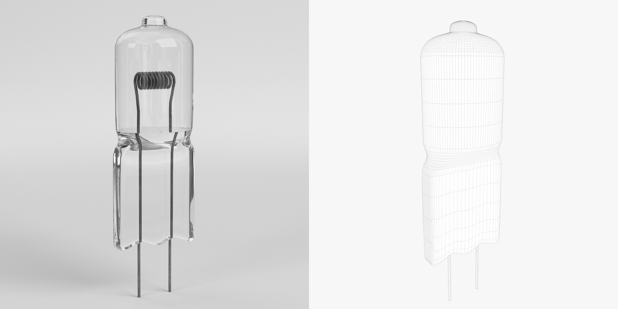 3D-Modell - Kleine Halogenlampe