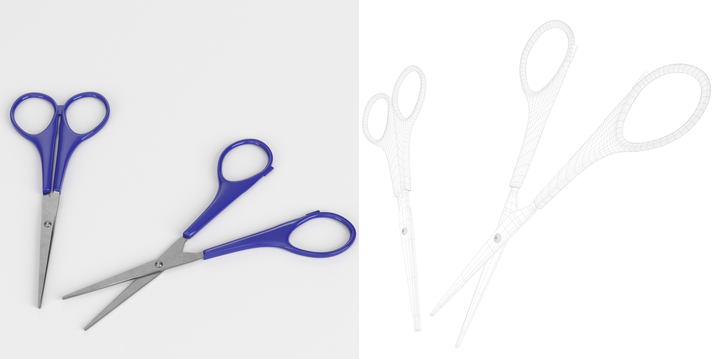 3D-Modell - Kleine Schere