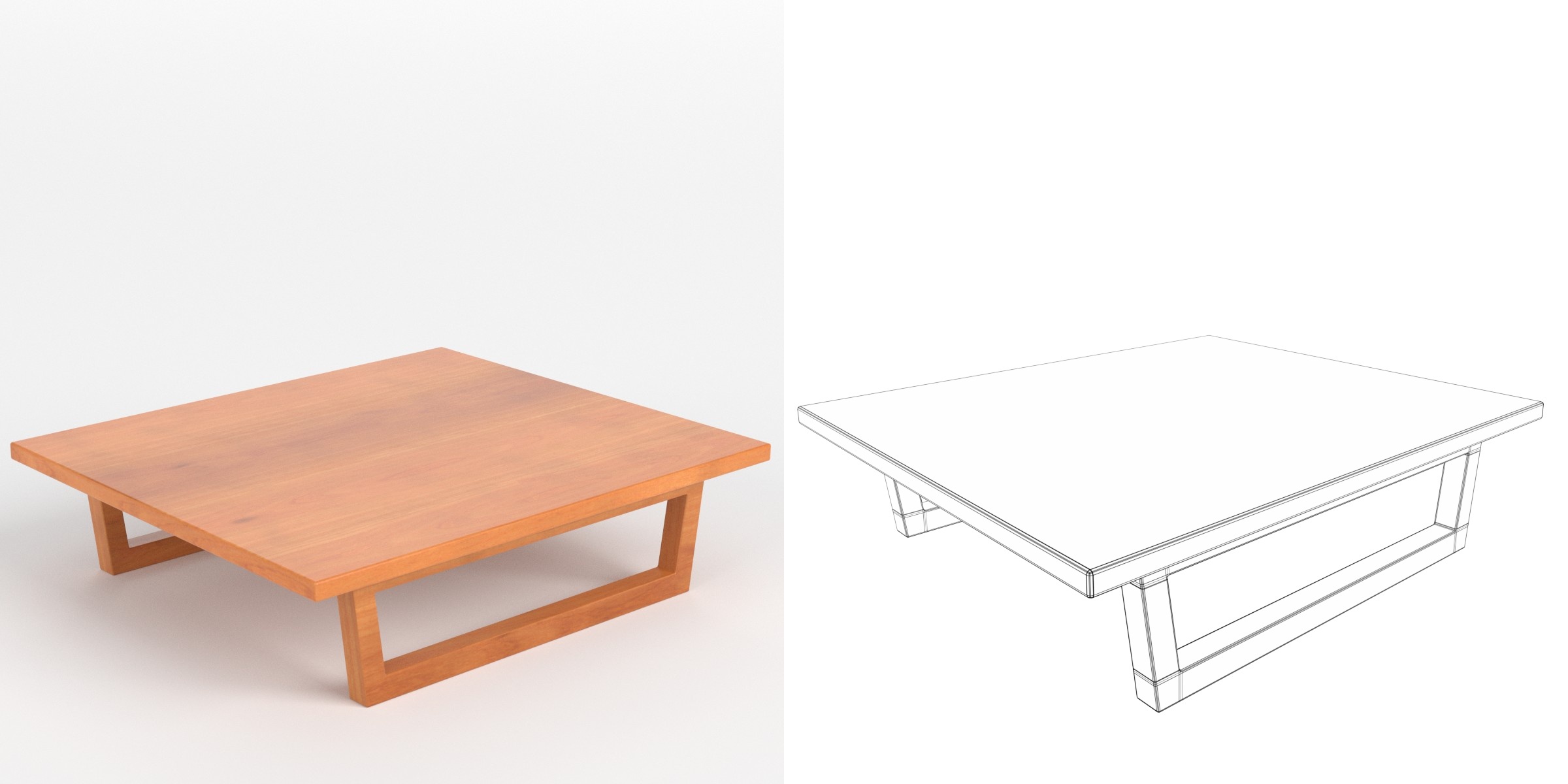 3D-Modell - Kleiner Beistelltisch