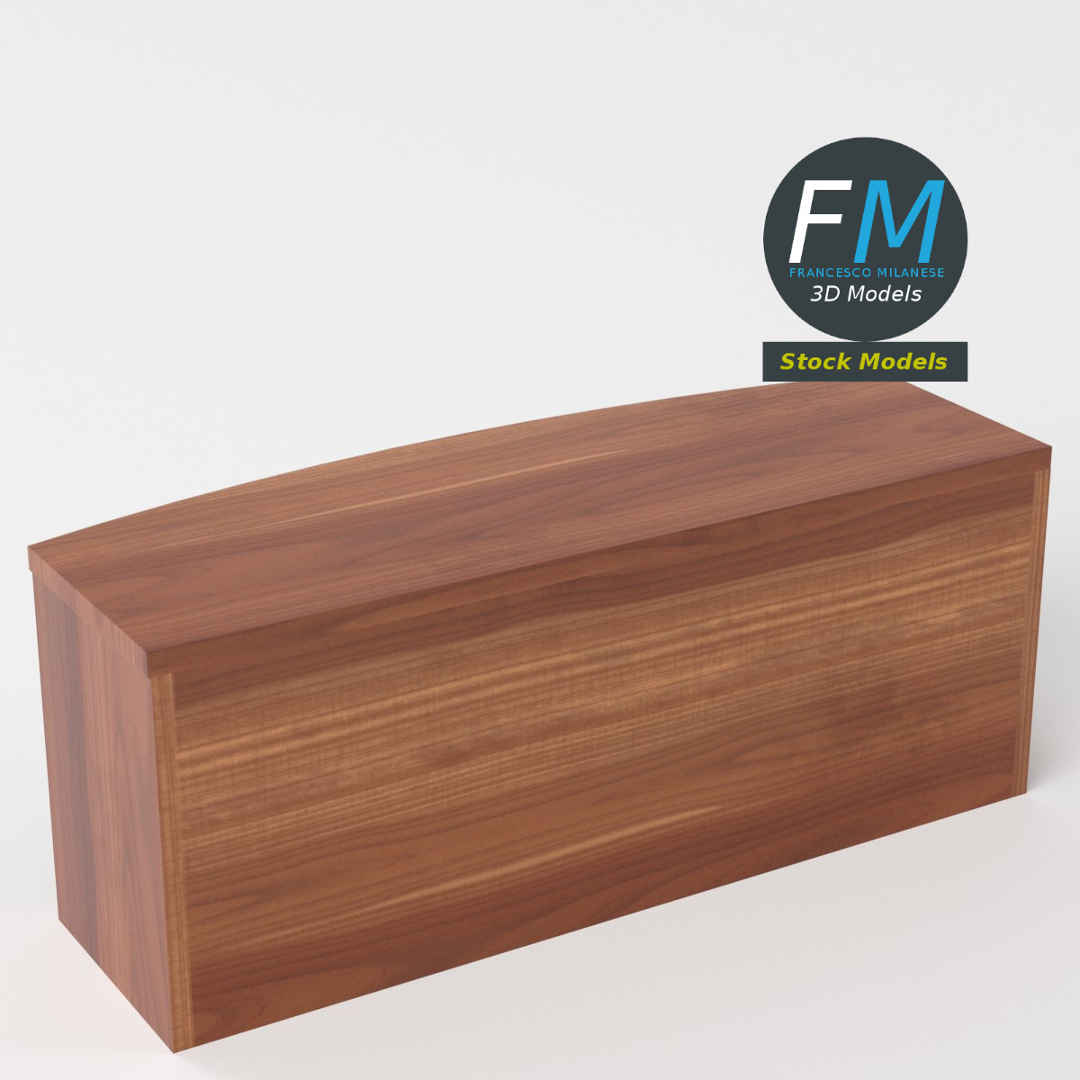 3D-Modell - Kleiner Beistelltisch mit Ablage - 05