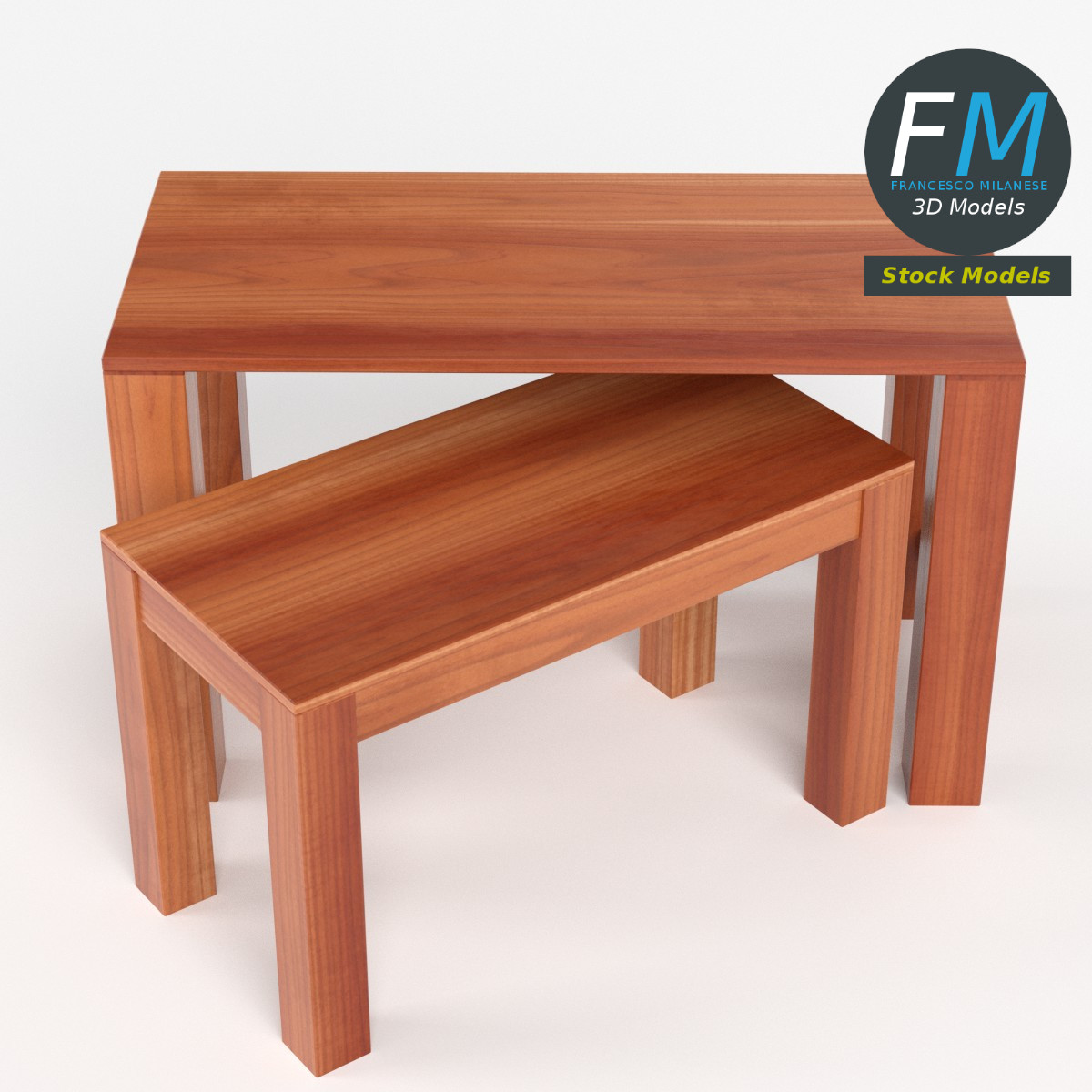 3D-Modell - Kleine Beistelltische - 02