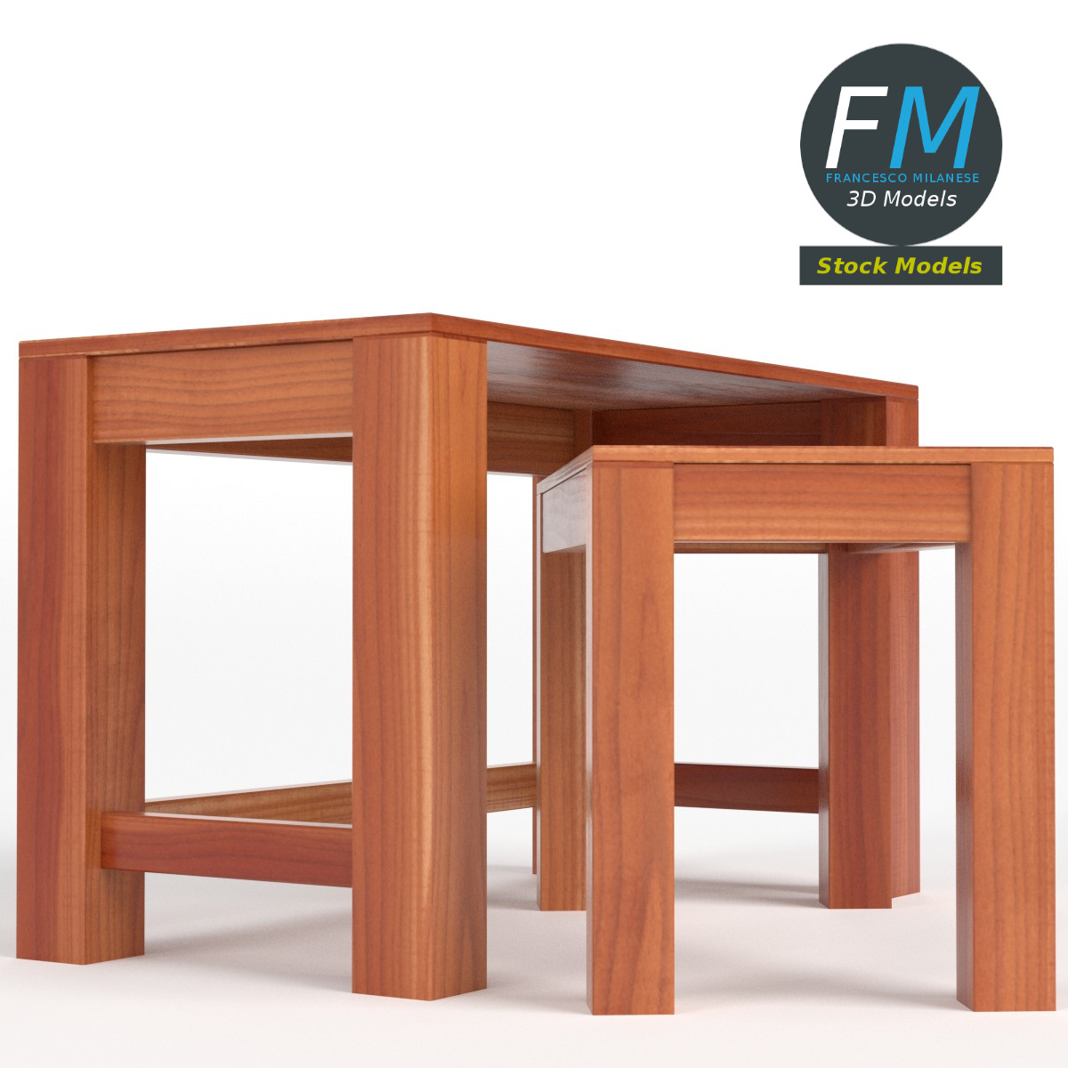 3D-Modell - Kleine Beistelltische - 03