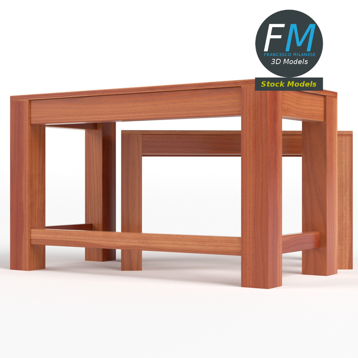 3D-Modell - Kleine Beistelltische - 04